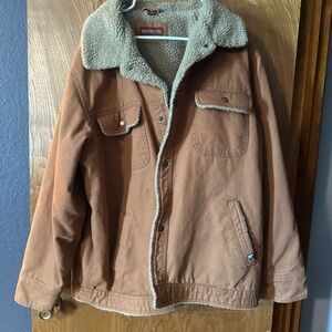 Brown Sherpa-Lined Jacket